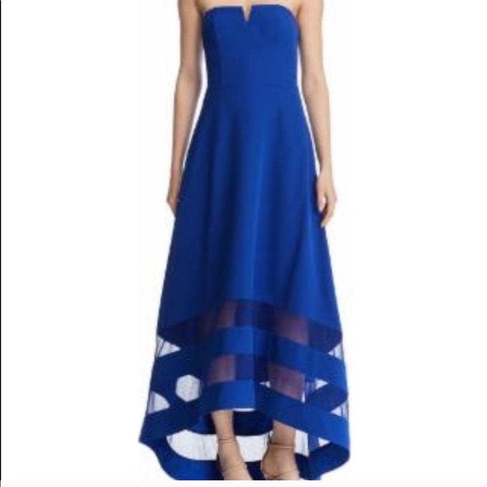 Aidan by Aidan Mattox Strapless Hi-Low Dress S-2